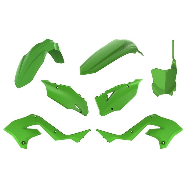 POLISPORT POLISPORT Restyle Plastic Kit Green Kawasaki KX125/250