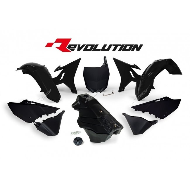 RACETECH RACETECH plasticset Revolution + tank zwart Yamaha YZ125/250