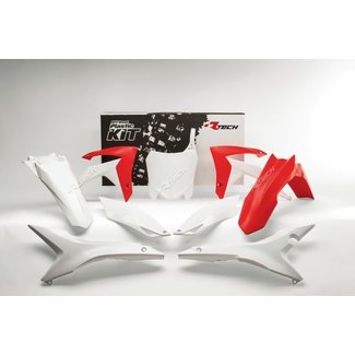 RACETECH PLASTIC KIT CRF250R 14 CRF450R 13-14 ORIGINELE KLEUR ROOD/WIT