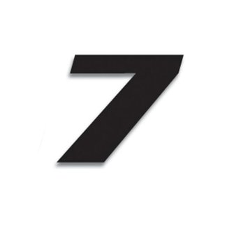 BLACKBIRD ZWARTE RACENUMMERS 7 STANDAARDKWALITEIT AFM : 20X25CM (SET VAN 3)
