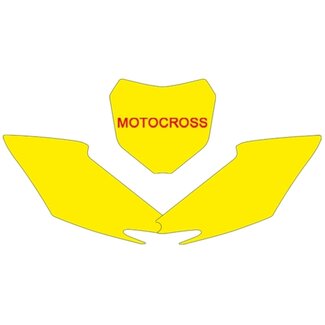 BLACKBIRD BLACKBIRD Plate Stickers White Honda CRF250R/450R