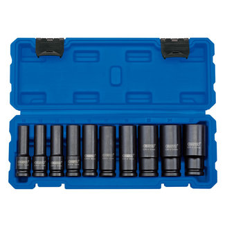 DRAPER DRAPER 1/2 Metric Deep Impact Socket Set 10 piece