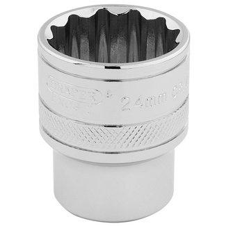 DRAPER DRAPER Dopsleutel 1/2 12 kants Hi-Torq® 24mm