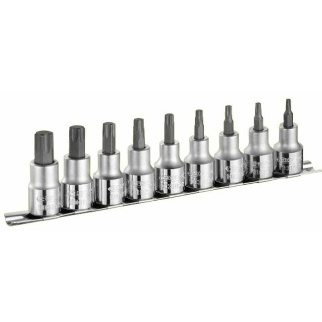 EXPERT EXPERT 1/2'' drive Torx screwdriver sockets set- 9 pieces