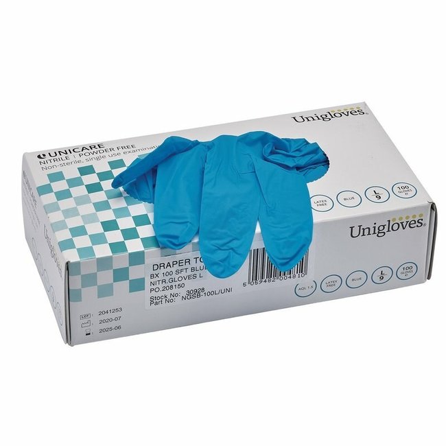 DRAPER DRAPER Nitrile Workshop Gloves Blue (100 pieces)