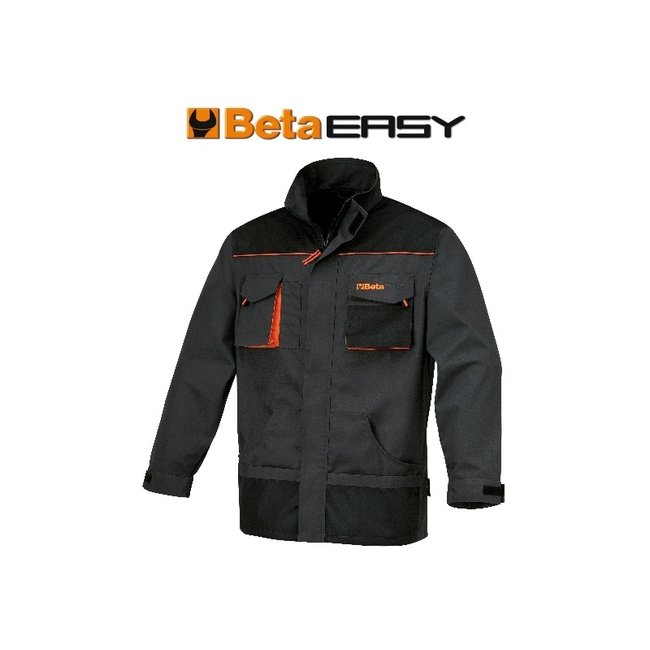 BETA BETA Work Jacket in T/C canvas 260 g/m² Oxford Inserts Grey Size XL