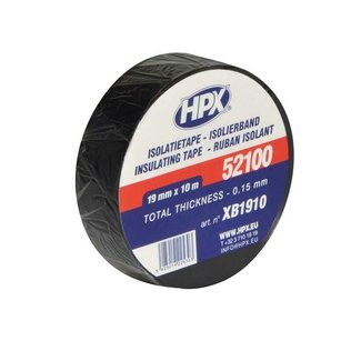HPX HPX 5200 Plakband (19 mm x 10 m) - Matzwart