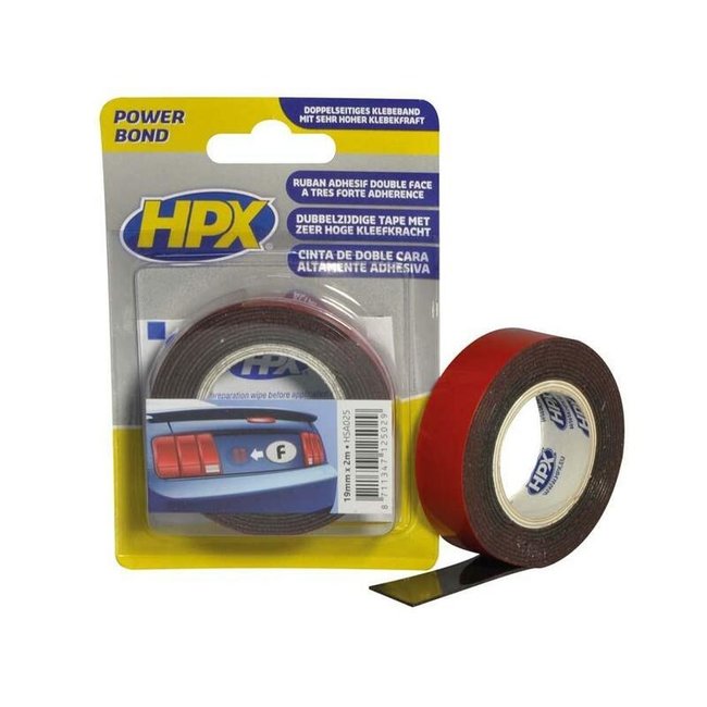 HPX HPX Double Sided Tape Black 19mm x 2m