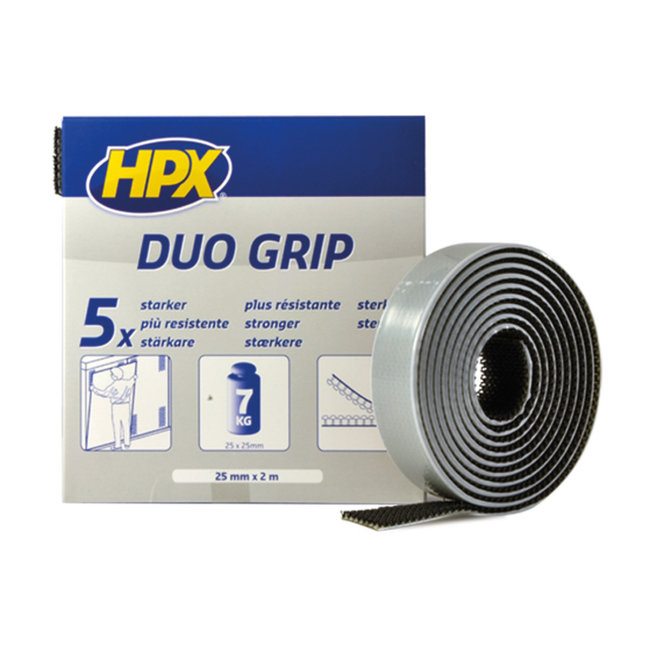 HPX DUO GRIP LINT ZWART - 25MM X 2 M