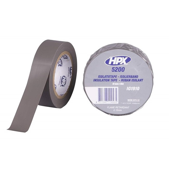 HPX ISOLERENDE TAPE GRIJS 19MM X 10M