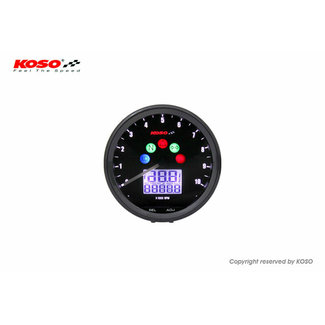 KOSO KOSO multifunctionele meter Neo Retro 64mm TNT zwart