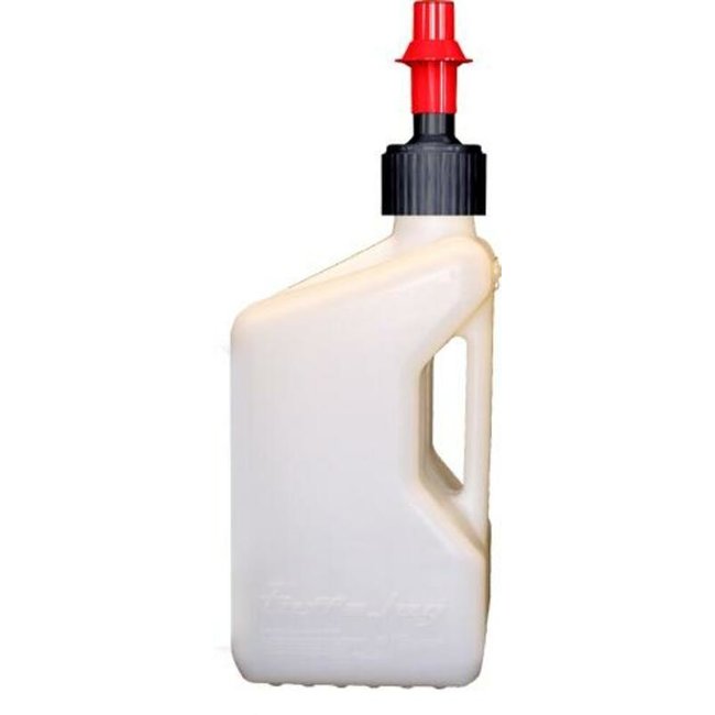 TUFFJUG TUFF JUG Fuel Can w/ Ripper Cap 10L Translucent White/Red Cap