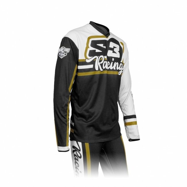 S3 S3 Vint shirt wit/zwart maat S