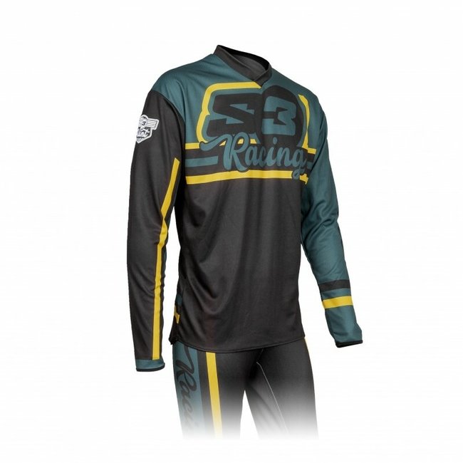 S3 S3 Vint Jersey Green/Black Size XXL  - XXL/Groen & Zwart