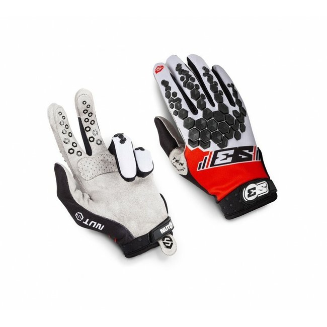 S3 S3 Nuts Gloves - Red Size L