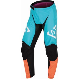 ANSWER ANSWER A22 Syncron Prism Pants Turquoise/Hyper Orange Size 40