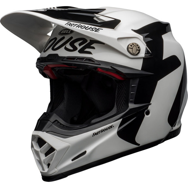BELL BELL Moto-9 Flex Helm Fasthouse Newhall Gloss White/Black maat L