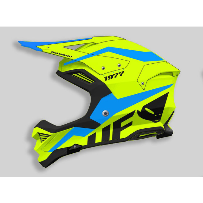 UFO UFO Diamond helm neon geel/blauw maat XS (XS)