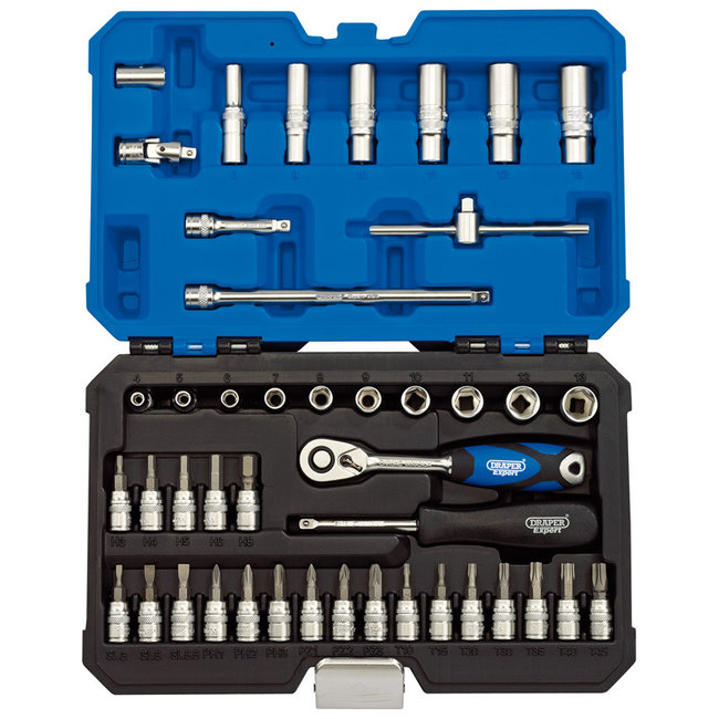 DRAPER DRAPER Metric 1/4” Sockets & Ratchet Set (44 pieces)