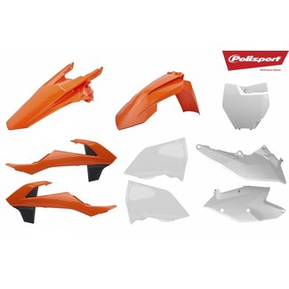 POLISPORT POLISPORT Plastic kit OEM kleur (2018) oranje/wit KTM SX/SX-F
