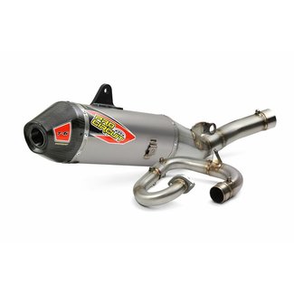 PRO CIRCUIT PRO CIRCUIT T-6 Euro Full Exhaust System Stainless Steel/Titanium Muffler/Carbon End Cap Yamaha YZ450F