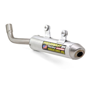 PRO CIRCUIT PRO CIRCUIT 304 Muffler Brushed Aluminum/Stainless Steel End Cap Kawasaki KX250