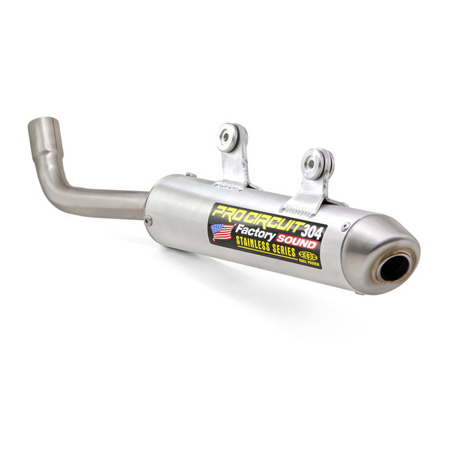 PRO CIRCUIT PRO CIRCUIT 304 Muffler Brushed Aluminum/Stainless Steel End Cap Kawasaki KX250