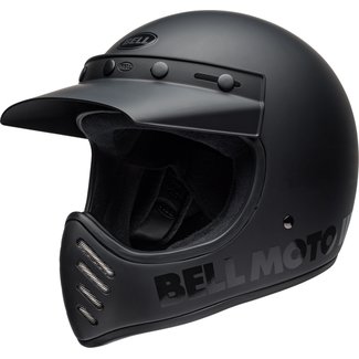 BELL BELL Moto-3 Classic Helmet - Matte/Gloss Blackout  - XS/Mat black & Zwart