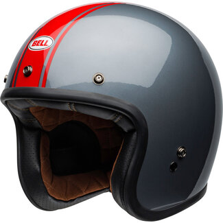 BELL BELL Custom 500 DLX Helmet - Rally Gloss Gray/Red