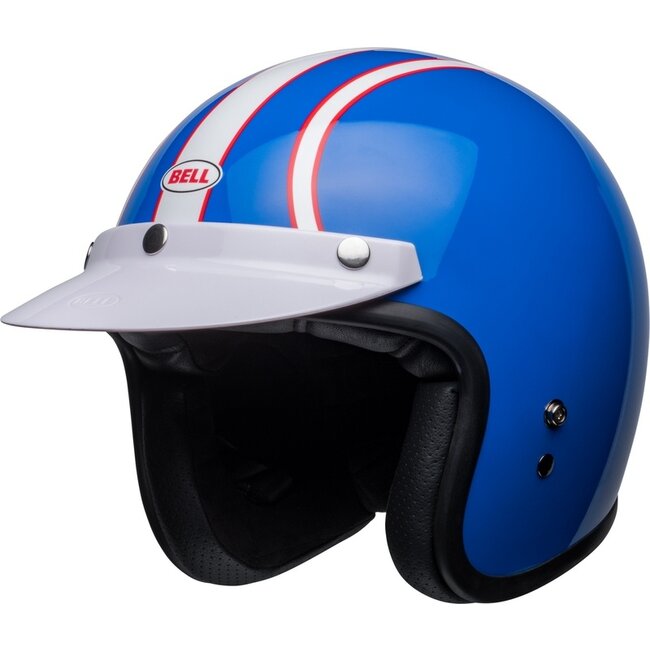 BELL BELL Custom 500 Six Days Steve McQueen Helmet - Blue  - S/Blauw & Wit