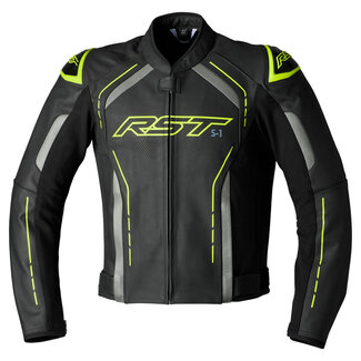 RST RST S1 Leren jas heren - Neon geel