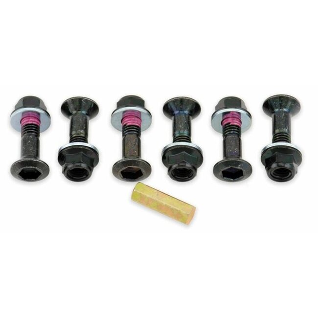 BOLT Kit of black Bolt sprocket screws and nuts, by 6