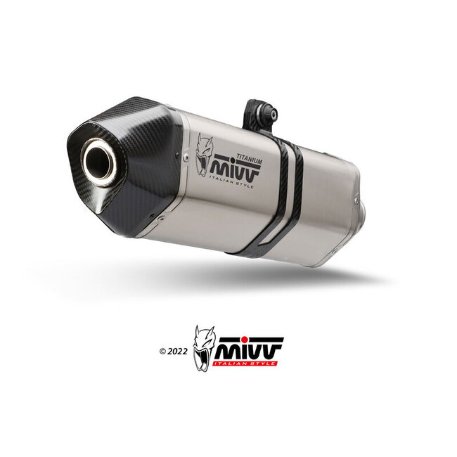 MIVV MIVV Speed Edge Slip-On Muffler Titanium/Carbon End-Cap - Harley Davidson Pan America