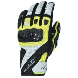 RST RST Stunt III CE Gloves Leather/Textile - Flo Yellow Size L/10  - L/Fluo  Geel & Neon geel