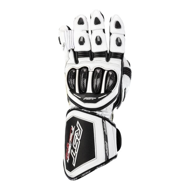 RST RST Tractech Evo 4 Leer Handschoenen Wit/Zwart Maat XL  - XL/Wit & Wit & Zwart