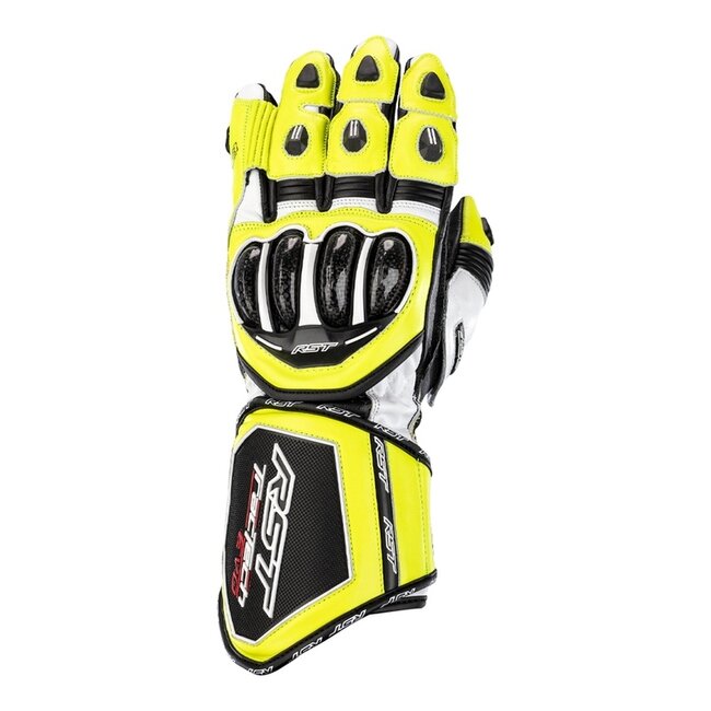 RST RST TracTech Evo 4 Leather Gloves - Neon Yellow/Black Size S