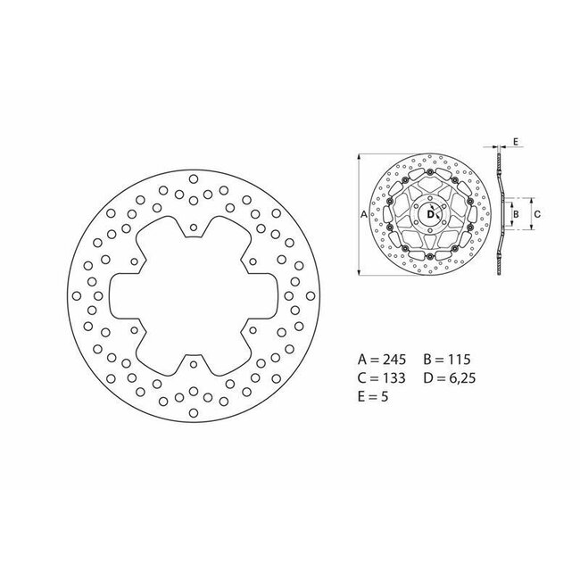 BREMBO BREMBO Serie Oro Round Fixed Brake Disc