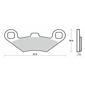 BREMBO BREMBO Scooter Remblokken - 07104XS Gesinterd metaal