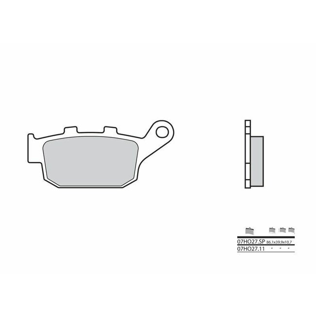 BREMBO BREMBO Street Sintered Metal Brake pads - 07HO27SP