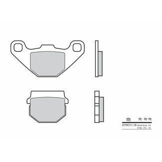 BREMBO BREMBO Street Carbon Ceramic Brake pads - 07HO1118