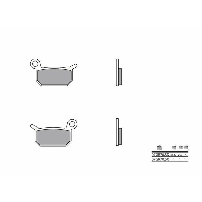 BREMBO BREMBO Off-Road Sintered Metal Brake pads - 07GR70SD