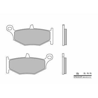 BREMBO BREMBO Street Remblokken - 07SU32SP Gesinterd metaal