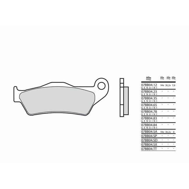 BREMBO BREMBO Street Sintered Metal Brake pads - 07BB04SP