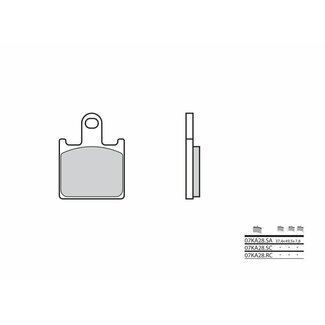 BREMBO BREMBO Competition Carbon Ceramic Brake pads - 07KA28RC