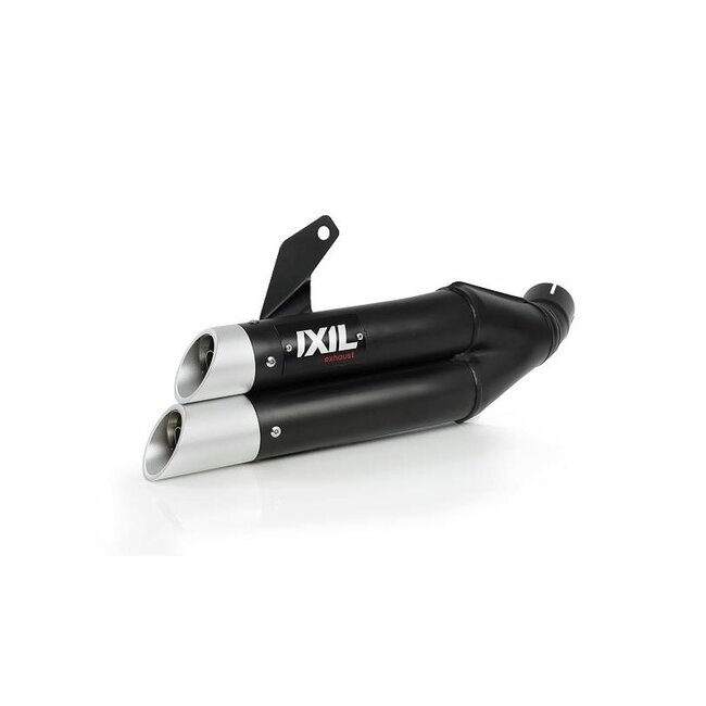 IXIL IXIL Dual Hyperlow L3XB Silencer Stainless Steel Black / Aluminium - Suzuki GSF-650N - XS8357XB