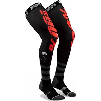 100% 100% REV KNEE BRACE MOTO SOCKS BLACK/RED S/M