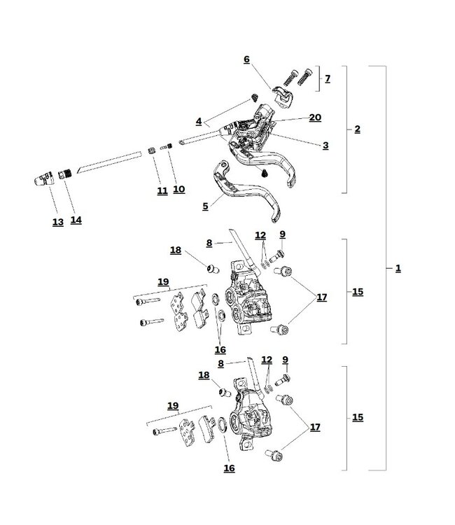 MAGURA MT TRAIL SL SET, 1-finger HC Carbon-levers