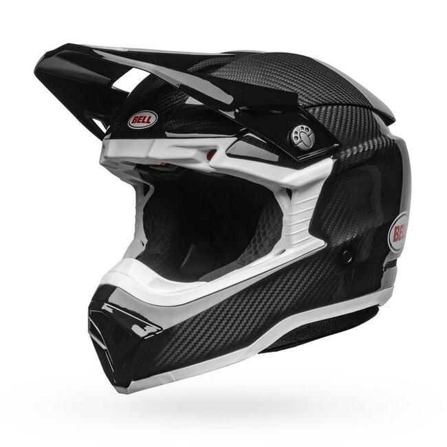 BELL BELL Moto-10 Spherical Helmet - Gloss Black/White  - S/Wit & Zwart