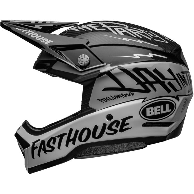 BELL BELL Moto-10 Spherical Helmet - Fasthouse DID 22 Gloss Black/White  - M/Black