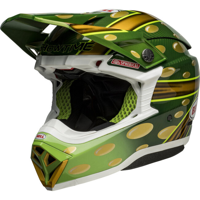 BELL BELL Moto-10 Spherical Helmet - McGrath Replica 22 Gloss Gold/Green  - XS/Goud & Groen